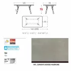 Varaschin Link mesa de jardim extensível com pés de teca, H75 cm Viadurini