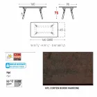 Varaschin Link mesa de jardim extensível com pés de teca, H75 cm Viadurini