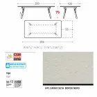 Varaschin Link mesa de jardim extensível com pés de teca, H75 cm Viadurini