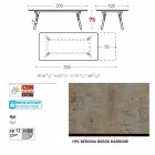 Varaschin Link mesa de jardim extensível com pés de teca, H75 cm Viadurini