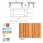 Varaschin Link mesa de jardim extensível com pés de teca, H75 cm Viadurini