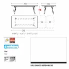 Varaschin Link mesa de jardim extensível com pés de teca, H75 cm Viadurini