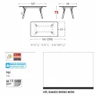 Varaschin Link mesa de jardim extensível com pés de teca, H75 cm Viadurini