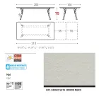 Varaschin Link mesa de jardim extensível de design moderno, A 73,2 cm Viadurini