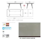 Varaschin Link mesa de jardim extensível de design moderno, A 73,2 cm Viadurini