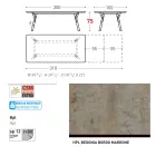 Varaschin Link mesa de jardim extensível de design moderno, A 73,2 cm Viadurini