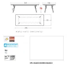 Varaschin Link mesa de jardim extensível de design moderno, A 73,2 cm Viadurini