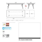 Varaschin Link mesa de jardim extensível de design moderno, A 73,2 cm Viadurini