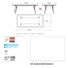 Varaschin Link mesa de jardim extensível de design moderno, A 73,2 cm Viadurini