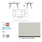 Varaschin Link mesa de jardim extensível de design moderno, A 73,2 cm Viadurini