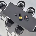 Varaschin Link mesa de jardim extensível de design moderno, A 73,2 cm Viadurini