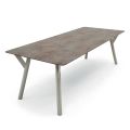 Varaschin Link mesa de jardim extensível de design moderno, A 73,2 cm
