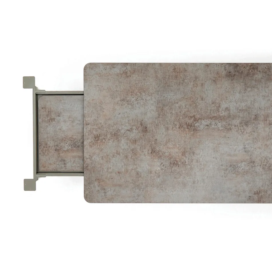 Varaschin Link mesa de jardim extensível de design moderno, A 73,2 cm Viadurini