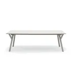 Varaschin Link mesa de jardim extensível de design moderno, A 73,2 cm Viadurini