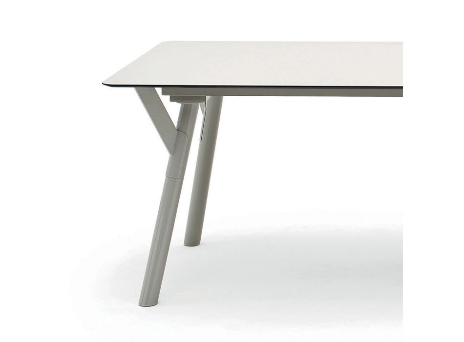 Varaschin Link mesa de jardim extensível de design moderno, A 73,2 cm Viadurini