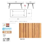 Varaschin Link mesa de jardim extensível de design moderno, A 73,2 cm Viadurini