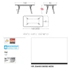 Varaschin Link mesa de jardim extensível de design moderno, A 73,2 cm Viadurini