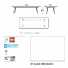 Varaschin Link mesa de jardim com pés em madeira de teca, H 65 cm Viadurini