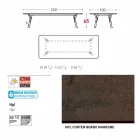 Varaschin Link mesa de jardim com pés em madeira de teca, H 65 cm Viadurini