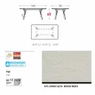 Varaschin Link mesa de jardim com pés em madeira de teca, H 65 cm Viadurini