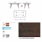 Varaschin Link mesa de jardim com pés em madeira de teca, H 65 cm Viadurini