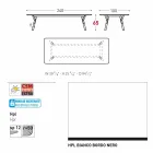 Varaschin Link mesa de jardim com pés em madeira de teca, H 65 cm Viadurini