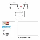 Varaschin Link mesa de jardim com pés em madeira de teca, H 75 cm Viadurini