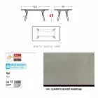 Varaschin Link mesa de jardim com pés em madeira de teca, H 75 cm Viadurini