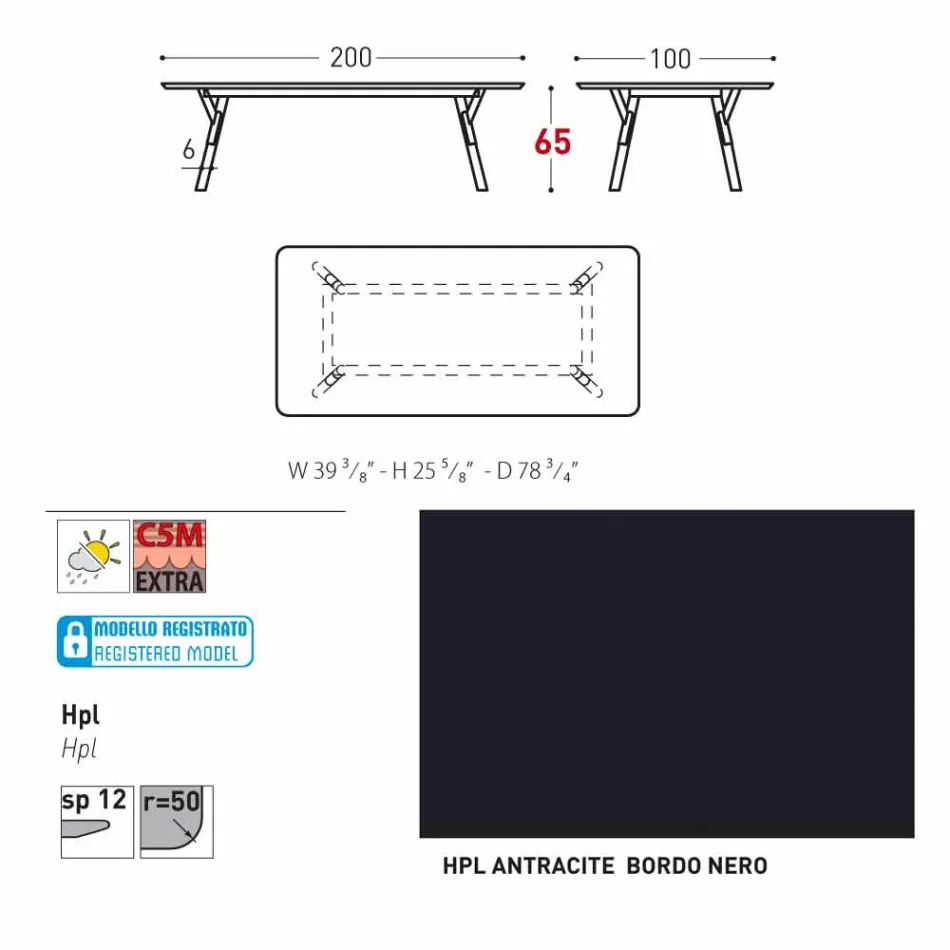 Varaschin Link mesa de jantar ao ar livre ou interior H 65 cm Viadurini