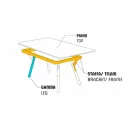 Varaschin Link mesa de jantar ao ar livre ou interior H 65 cm Viadurini