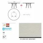 Varaschin Link mesa redonda ao ar livre com pés de teca, H 65cm Viadurini