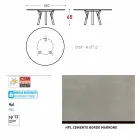 Varaschin Link mesa redonda ao ar livre com pés de teca, H 65cm Viadurini