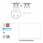 Varaschin Link mesa redonda ao ar livre com pés de teca, H 65cm Viadurini