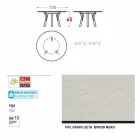 Varaschin Link mesa redonda ao ar livre com pés de teca, H 65cm Viadurini