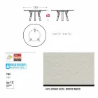 Varaschin Link mesa redonda ao ar livre com pés de teca, H 65cm Viadurini