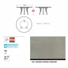 Varaschin Link mesa redonda ao ar livre com pés de teca, H 65cm Viadurini