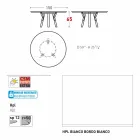 Varaschin Link mesa redonda ao ar livre com pés de teca, H 65cm Viadurini