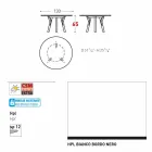 Varaschin Link mesa redonda ao ar livre com pés de teca, H 65cm Viadurini