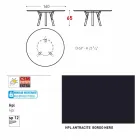 Varaschin Link mesa redonda / design de interiores, H 65 cm Viadurini