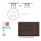 Varaschin Link mesa redonda / design de interiores, H 65 cm Viadurini