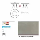 Varaschin Link mesa redonda / design de interiores, H 65 cm Viadurini