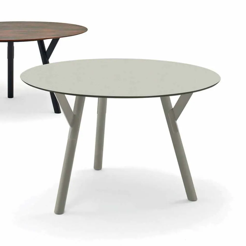 Varaschin Link mesa redonda / design de interiores, H 65 cm Viadurini