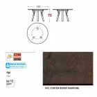 Varaschin Link mesa de jardim redonda com pés de teca, H 75cm Viadurini