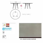 Varaschin Link mesa de jardim redonda com pés de teca, H 75cm Viadurini