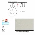 Varaschin Link mesa de jardim redonda com pés de teca, H 75cm Viadurini