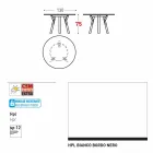 Varaschin Link mesa de jardim redonda com pés de teca, H 75cm Viadurini