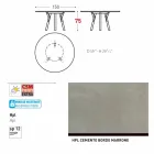 Varaschin Link mesa de jardim redonda contemporânea, H 75 cm Viadurini