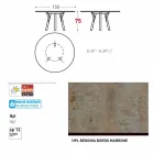 Varaschin Link mesa de jardim redonda contemporânea, H 75 cm Viadurini