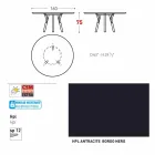 Varaschin Link mesa de jardim redonda contemporânea, H 75 cm Viadurini