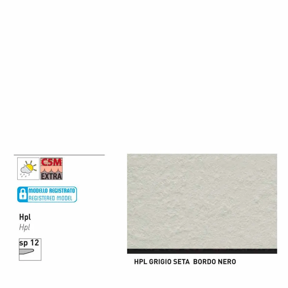 Varaschin Link mesa de jardim redonda contemporânea, H 75 cm Viadurini